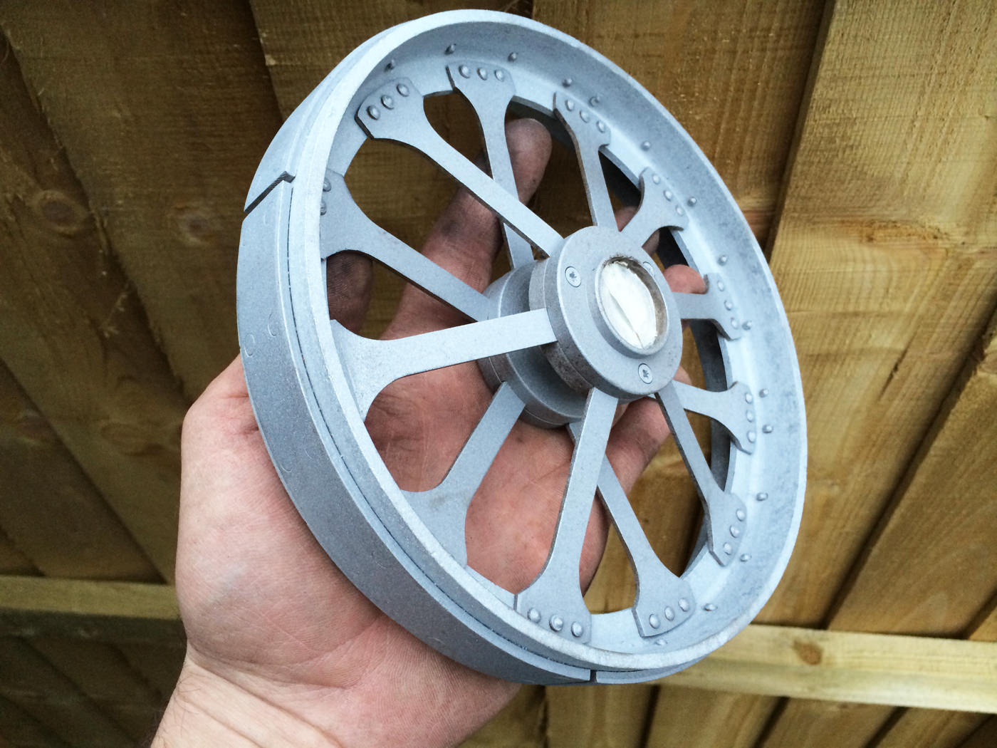 test 2 inch Fowler A7 live steam wheels clean up not for sale 02