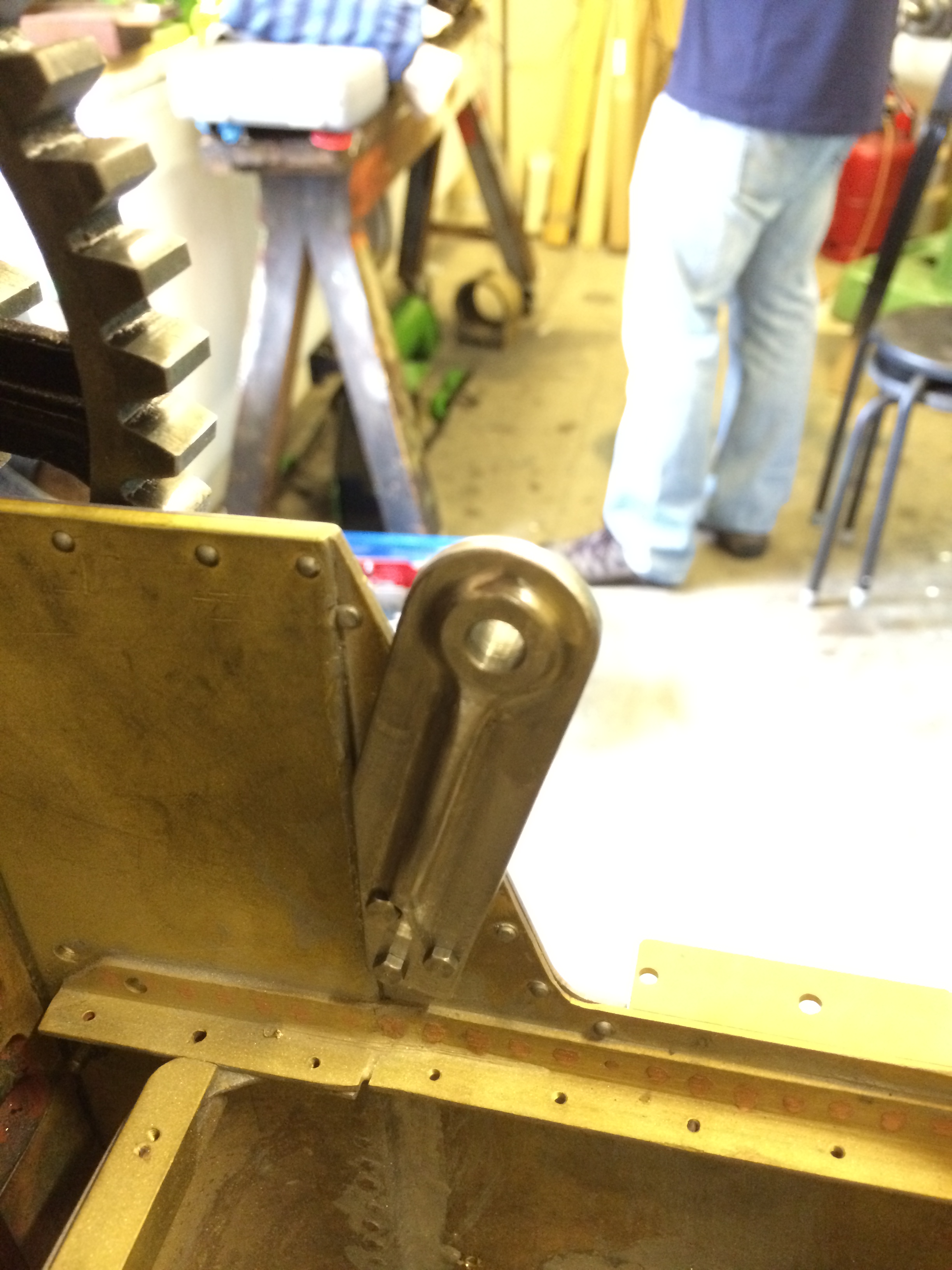 test 2 inch scale MJ Fowler A7 brake handle mounting bracket