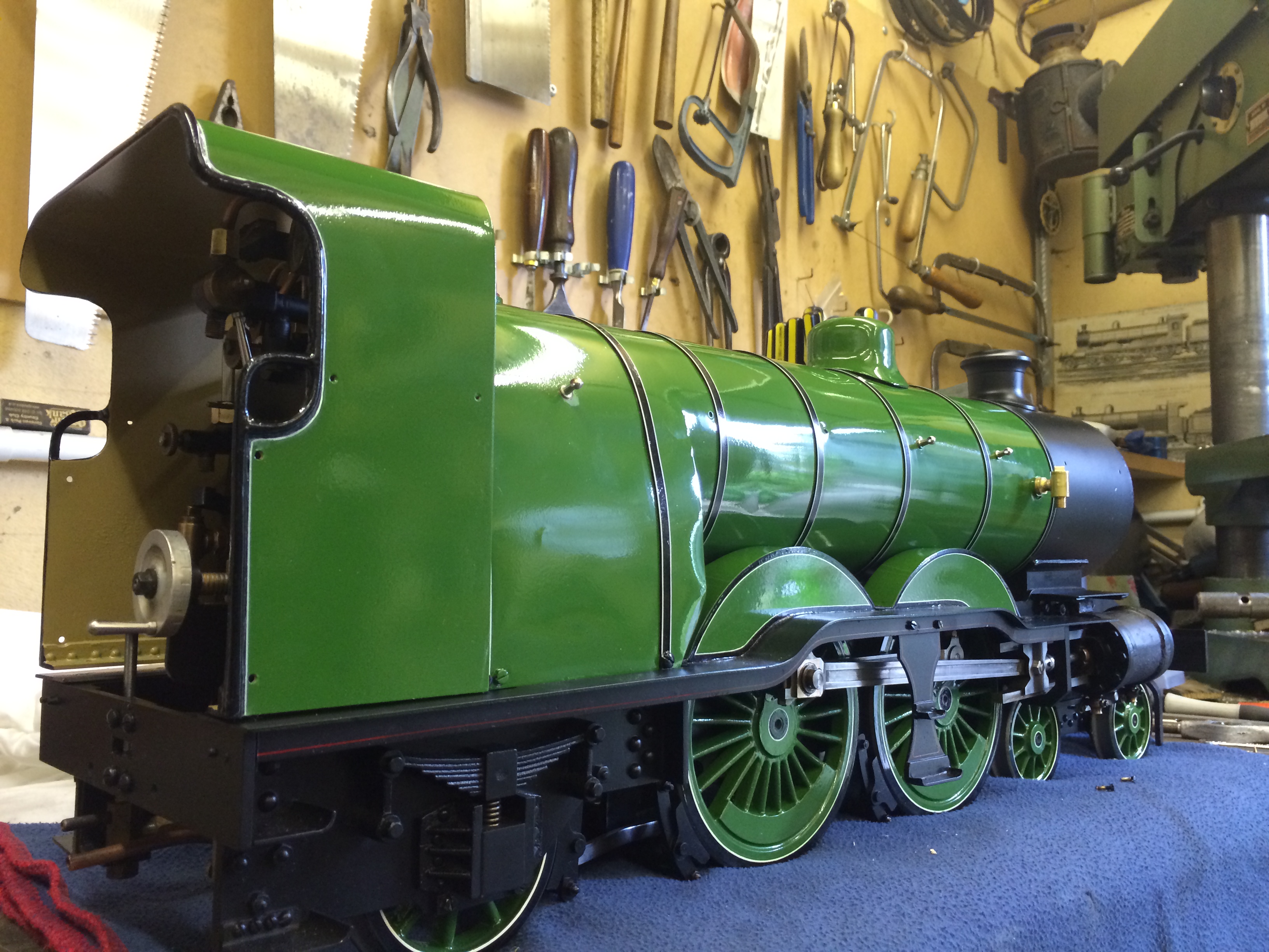 test LBSC Maisie LNER Atlantic live steam locomotive for sale boiler and cab test fitted