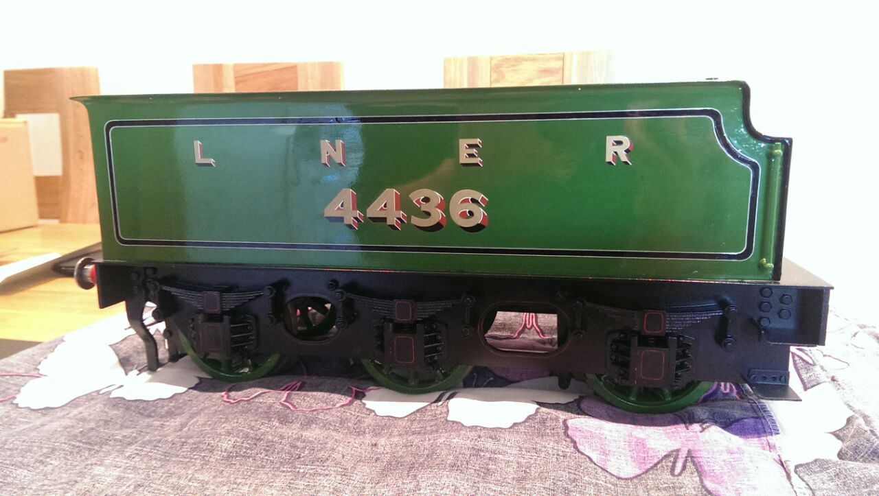 test LBSC Maisie live steam model tender transfers finished
