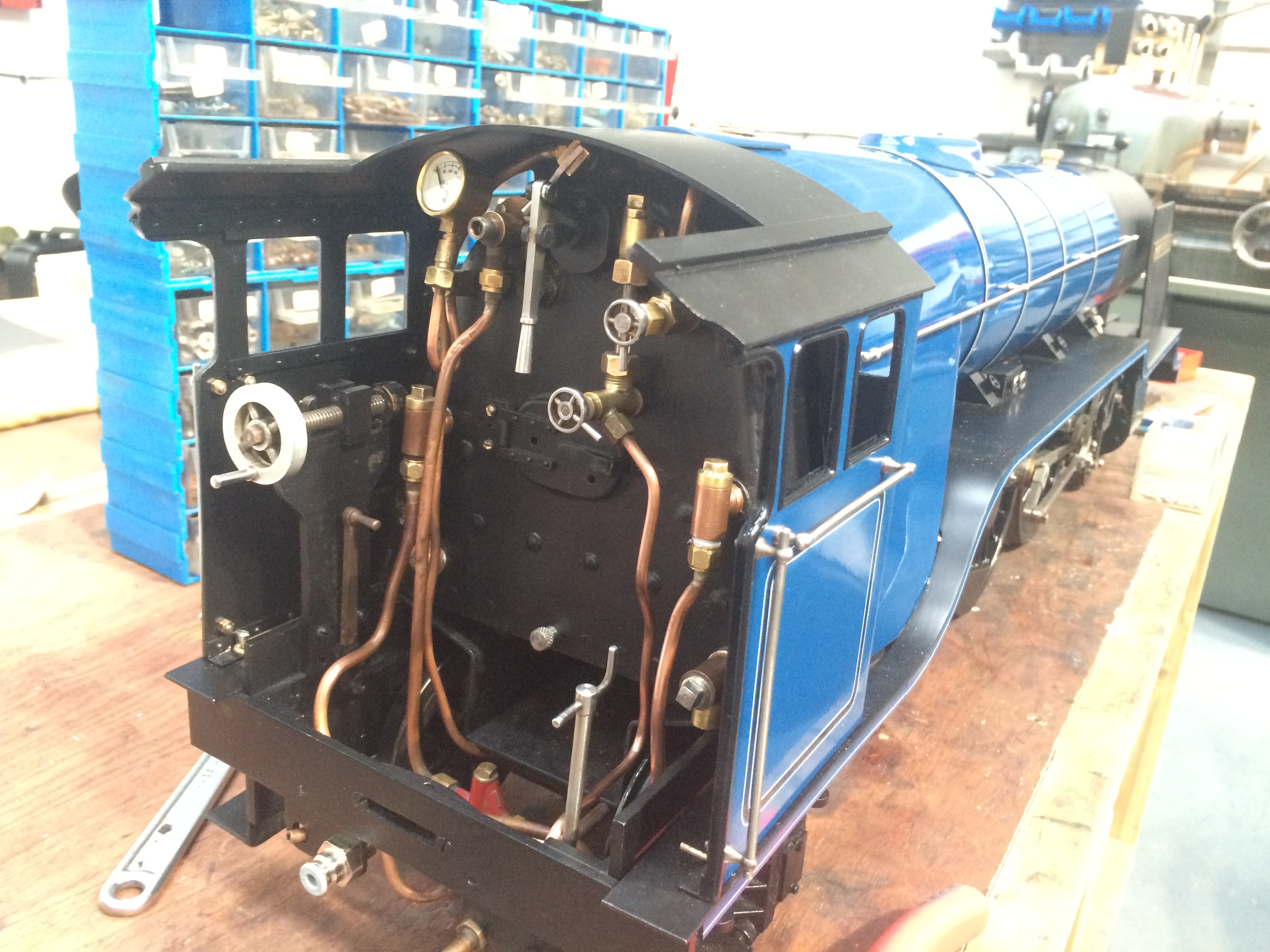 test 3 gauge LBSC Heilan lassie live steam locomotive for sale backhead