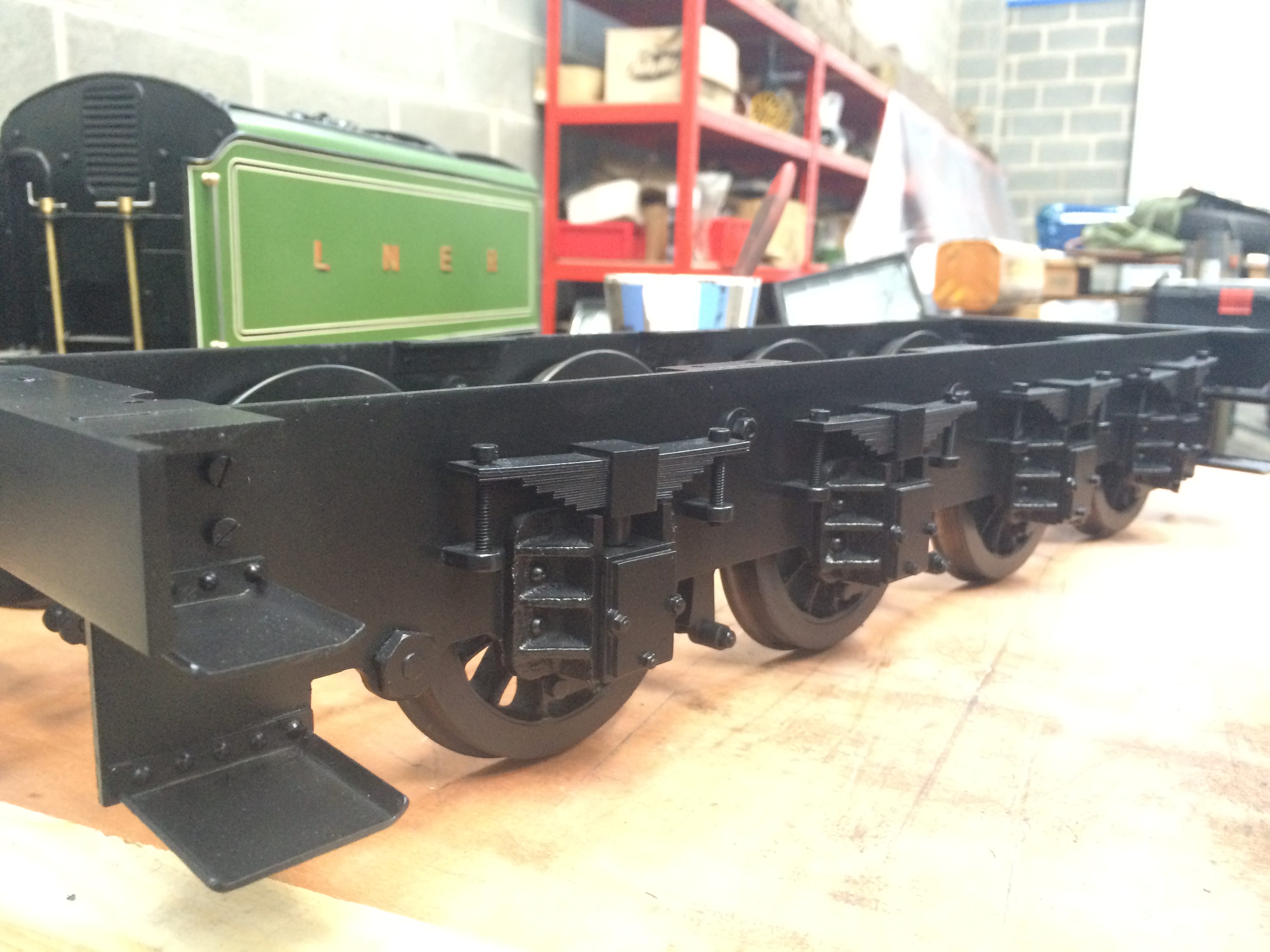 test 3 gauge Thompson A1 Heilan Lassie tender chassis completed